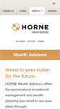 Mobile Screenshot of hornewealth.com